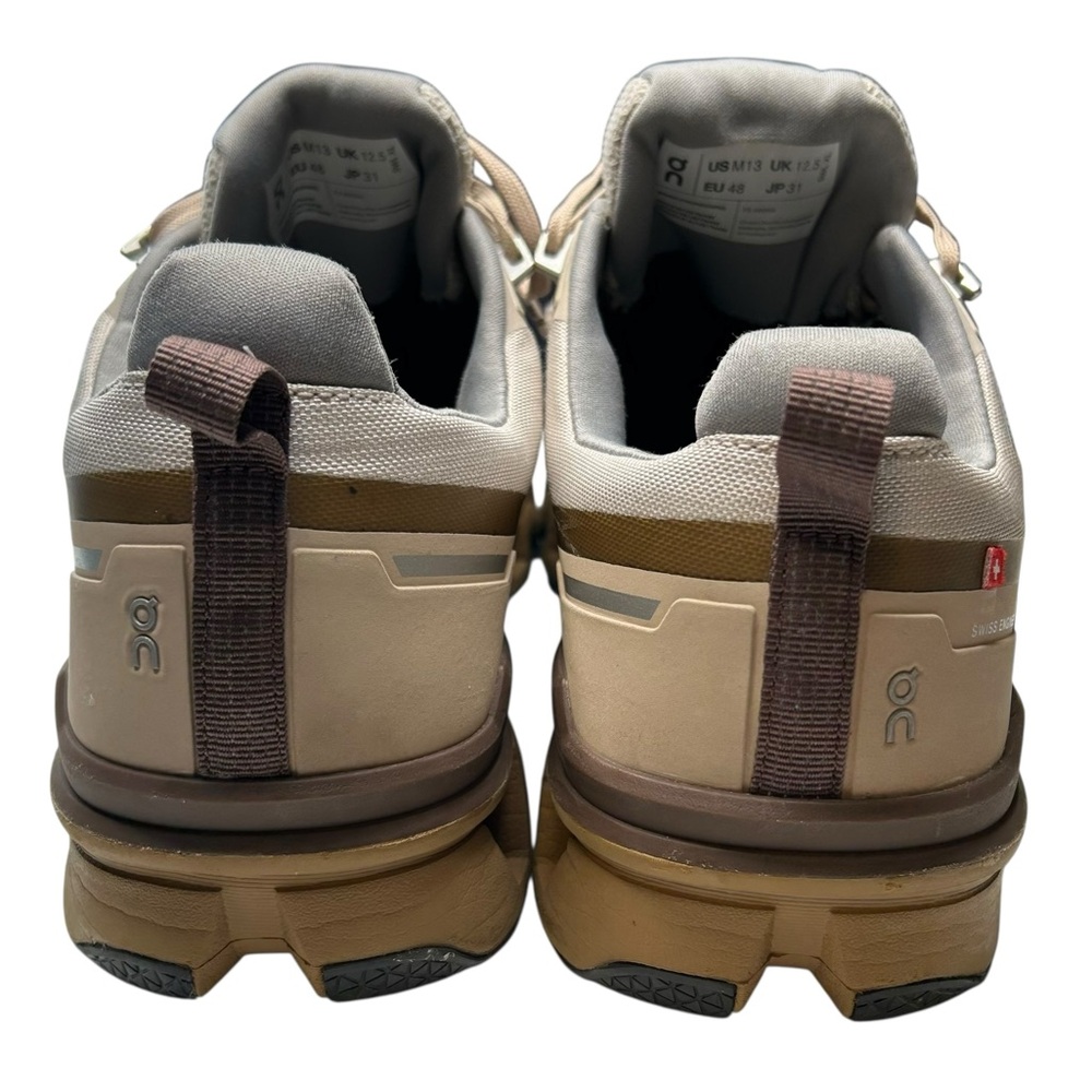 On Running Cloudwander Waterproof Trail Shoes Men’s 13 Tan Brown Hiking Sneaker - Picture 6 of 15